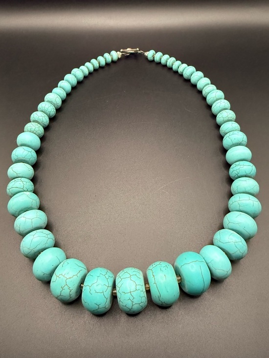 Jewelry - Classic Boho Howlite Turquoise and Seed Bead Necklace